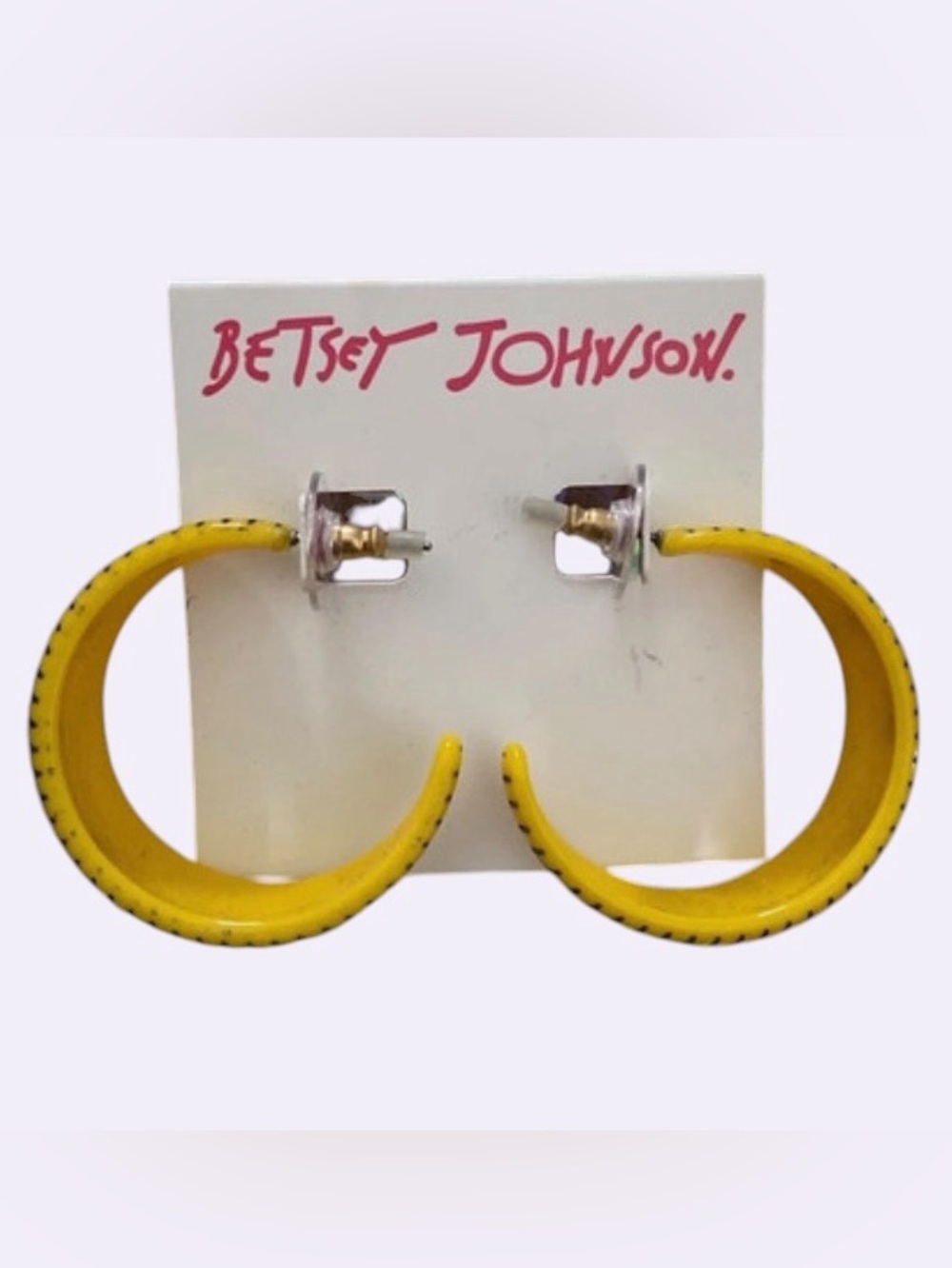 BETSEY JOHNSON Back to School Ruler Teacher Student Aide Hoop Earrings NEW NWT